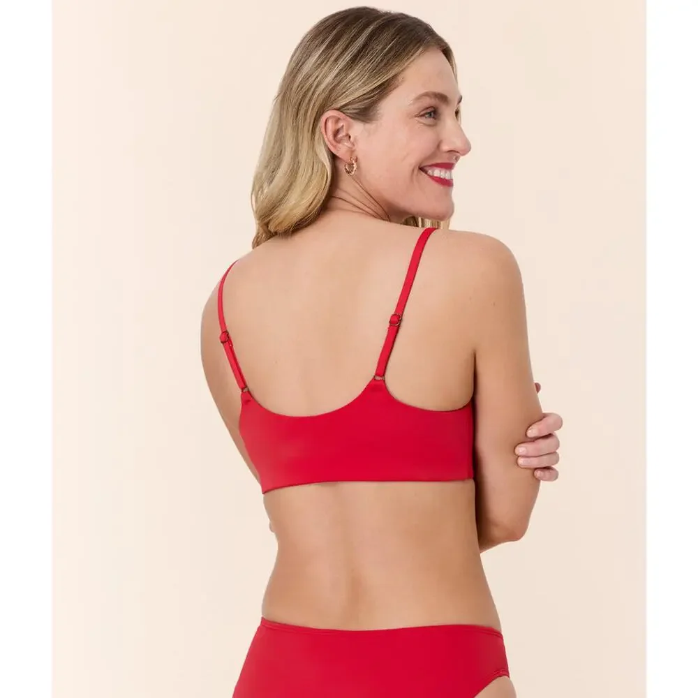 Andie Swim The Maui Top in Cherry Red M NWT